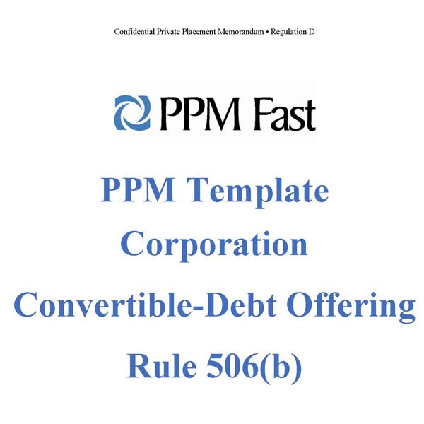ppm template debt covertible 506b